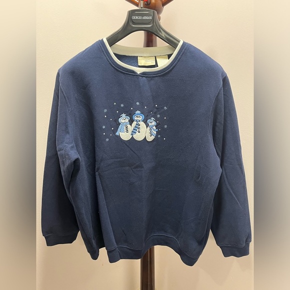 2 for $20 Womens Navy blue Oversized Christmas pullover sweater extra large XL - Picture 1 of 3